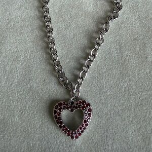 Swarovski  Heart Braceket with Red Crystals